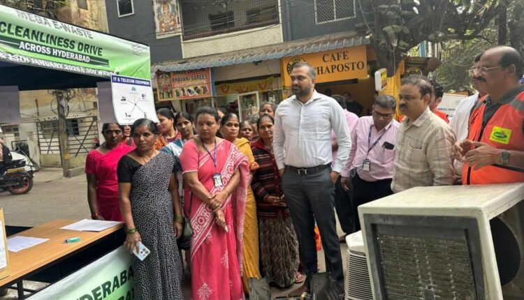 Mega e-waste drive reviewed by GHMC Commissioner