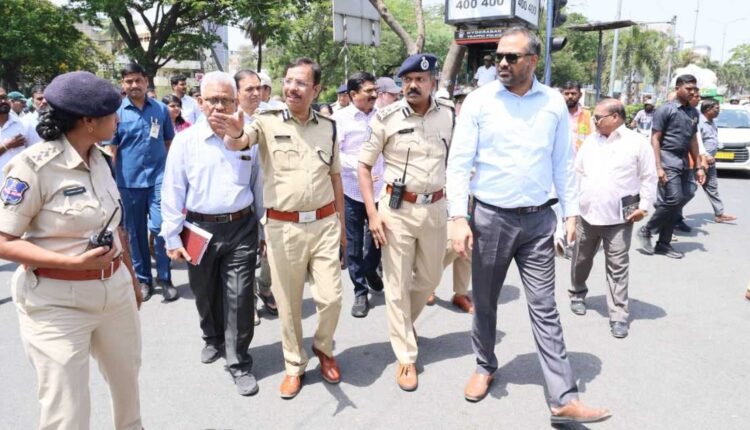 Model corridor development inspection by officials