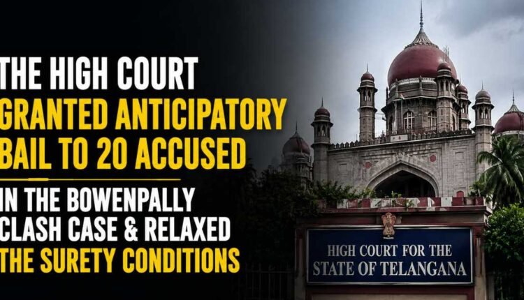 20 Accused Receive Bail in Bowenpally Clash Case