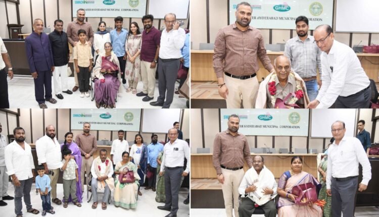 GHMC retiring employees honoured by Commissioner